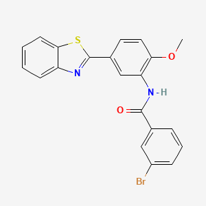 N-[5-(1,3-benzothiazol-2-yl)-2-methoxyphenyl]-3-bromobenzamide