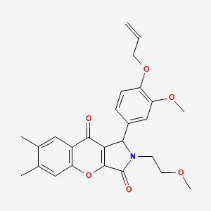 2-(2-Methoxyethyl)-1-[3-methoxy-4-(prop-2-en-1-yloxy)phenyl]-6,7-dimethyl-1,2-dihydrochromeno[2,3-c]pyrrole-3,9-dione