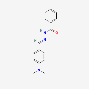 molecular formula C18H21N3O B11567726 N'-[4-(diethylamino)benzylidene]benzohydrazide 