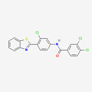 N-[4-(1,3-benzothiazol-2-yl)-3-chlorophenyl]-3,4-dichlorobenzamide