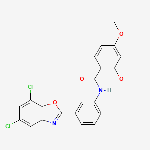 N-[5-(5,7-dichloro-1,3-benzoxazol-2-yl)-2-methylphenyl]-2,4-dimethoxybenzamide