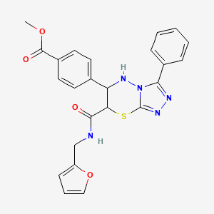 methyl 4-{7-[(furan-2-ylmethyl)carbamoyl]-3-phenyl-6,7-dihydro-5H-[1,2,4]triazolo[3,4-b][1,3,4]thiadiazin-6-yl}benzoate