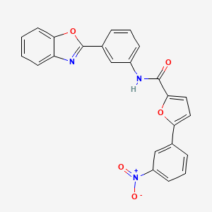 N-[3-(1,3-benzoxazol-2-yl)phenyl]-5-(3-nitrophenyl)furan-2-carboxamide