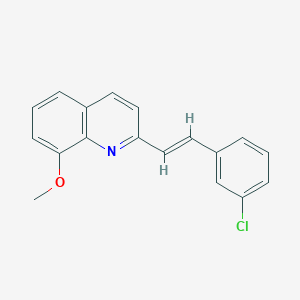 2-[(E)-2-(3-chlorophenyl)ethenyl]-8-methoxyquinoline