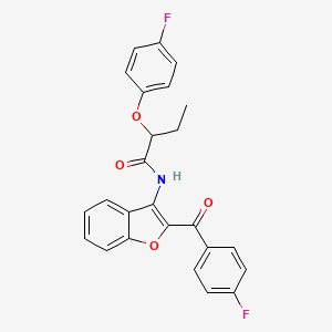 N-[2-(4-fluorobenzoyl)-1-benzofuran-3-yl]-2-(4-fluorophenoxy)butanamide