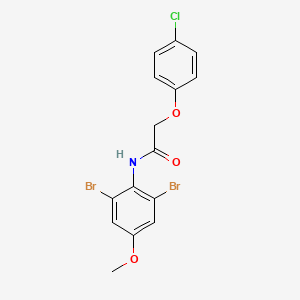 molecular formula C15H12Br2ClNO3 B11567829 2-(4-chlorophenoxy)-N-(2,6-dibromo-4-methoxyphenyl)acetamide 