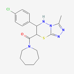 azepan-1-yl[6-(4-chlorophenyl)-3-methyl-6,7-dihydro-5H-[1,2,4]triazolo[3,4-b][1,3,4]thiadiazin-7-yl]methanone