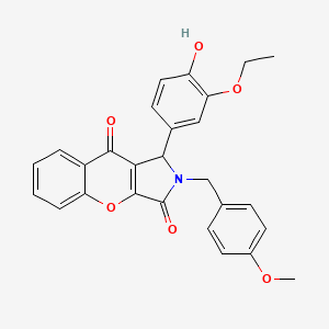 1-(3-Ethoxy-4-hydroxyphenyl)-2-(4-methoxybenzyl)-1,2-dihydrochromeno[2,3-c]pyrrole-3,9-dione