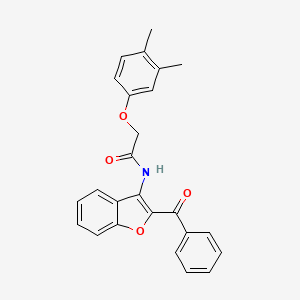 molecular formula C25H21NO4 B11567857 N-(2-benzoyl-1-benzofuran-3-yl)-2-(3,4-dimethylphenoxy)acetamide 