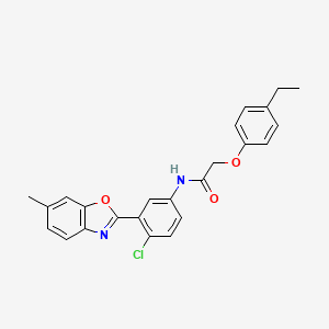 N-[4-chloro-3-(6-methyl-1,3-benzoxazol-2-yl)phenyl]-2-(4-ethylphenoxy)acetamide