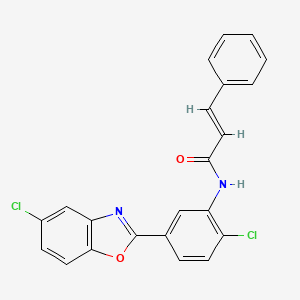 molecular formula C22H14Cl2N2O2 B11567878 (2E)-N-[2-chloro-5-(5-chloro-1,3-benzoxazol-2-yl)phenyl]-3-phenylprop-2-enamide 