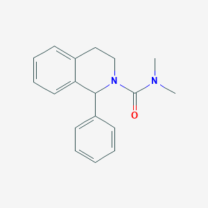 molecular formula C₁₈H₂₀N₂O B1156788 N,N-Dimethyl-1-phenyl-3,4-dihydroisoquinoline-2(1H)-carboxamide 