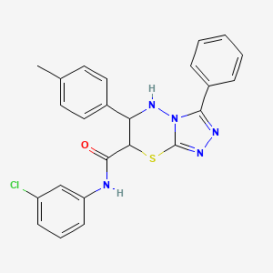 N-(3-chlorophenyl)-6-(4-methylphenyl)-3-phenyl-6,7-dihydro-5H-[1,2,4]triazolo[3,4-b][1,3,4]thiadiazine-7-carboxamide