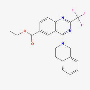 ethyl 4-(3,4-dihydroisoquinolin-2(1H)-yl)-2-(trifluoromethyl)quinazoline-6-carboxylate