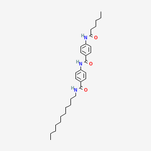 molecular formula C31H45N3O3 B11567914 4-(hexanoylamino)-N-[4-(undecylcarbamoyl)phenyl]benzamide 