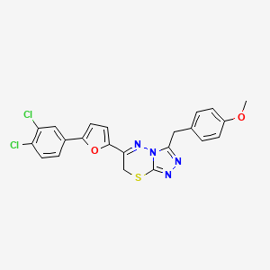 6-[5-(3,4-dichlorophenyl)furan-2-yl]-3-[(4-methoxyphenyl)methyl]-7H-[1,2,4]triazolo[3,4-b][1,3,4]thiadiazine