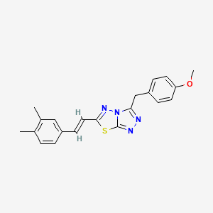 6-[(E)-2-(3,4-dimethylphenyl)ethenyl]-3-(4-methoxybenzyl)[1,2,4]triazolo[3,4-b][1,3,4]thiadiazole