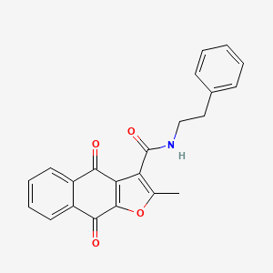 2-methyl-4,9-dioxo-N-(2-phenylethyl)-4,9-dihydronaphtho[2,3-b]furan-3-carboxamide