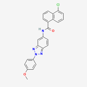 molecular formula C24H17ClN4O2 B11567962 5-chloro-N-[2-(4-methoxyphenyl)-2H-benzotriazol-5-yl]naphthalene-1-carboxamide 