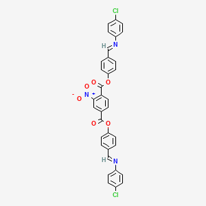 molecular formula C34H21Cl2N3O6 B11567965 bis(4-{(E)-[(4-chlorophenyl)imino]methyl}phenyl) 2-nitrobenzene-1,4-dicarboxylate 