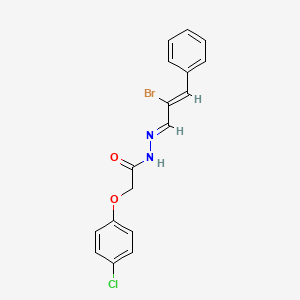 molecular formula C17H14BrClN2O2 B11567967 N'-[(1E,2Z)-2-bromo-3-phenylprop-2-en-1-ylidene]-2-(4-chlorophenoxy)acetohydrazide 