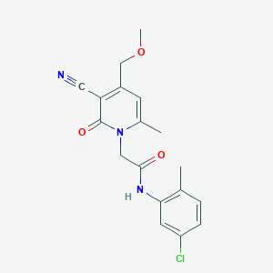 N-(5-chloro-2-methylphenyl)-2-[3-cyano-4-(methoxymethyl)-6-methyl-2-oxopyridin-1(2H)-yl]acetamide