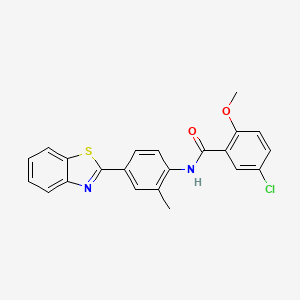 N-[4-(1,3-benzothiazol-2-yl)-2-methylphenyl]-5-chloro-2-methoxybenzamide