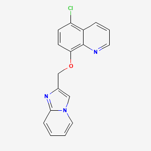 molecular formula C17H12ClN3O B11568004 5-Chloro-8-(imidazo[1,2-a]pyridin-2-ylmethoxy)quinoline 