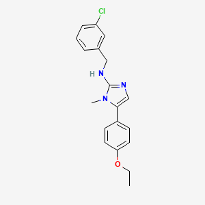 molecular formula C19H20ClN3O B11568005 N-(3-chlorobenzyl)-5-(4-ethoxyphenyl)-1-methyl-1H-imidazol-2-amine 