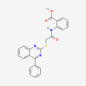 Methyl 2-{2-[(4-phenylquinazolin-2-YL)sulfanyl]acetamido}benzoate