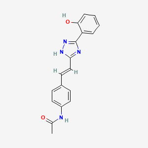 N-[4-[(E)-2-[(5Z)-5-(6-oxocyclohexa-2,4-dien-1-ylidene)-1,2-dihydro-1,2,4-triazol-3-yl]ethenyl]phenyl]acetamide