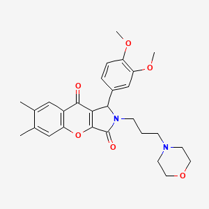 1-(3,4-Dimethoxyphenyl)-6,7-dimethyl-2-[3-(morpholin-4-yl)propyl]-1,2-dihydrochromeno[2,3-c]pyrrole-3,9-dione