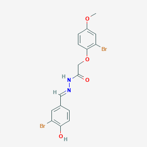 N'-[(E)-(3-bromo-4-hydroxyphenyl)methylidene]-2-(2-bromo-4-methoxyphenoxy)acetohydrazide