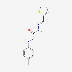 2-[(4-Methylphenyl)amino]-N'-[(E)-(thiophen-2-YL)methylidene]acetohydrazide