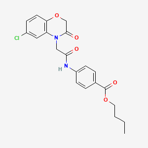 butyl 4-{[(6-chloro-3-oxo-2,3-dihydro-4H-1,4-benzoxazin-4-yl)acetyl]amino}benzoate