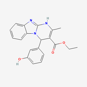 molecular formula C20H19N3O3 B11568107 Ethyl 4-(3-hydroxyphenyl)-2-methyl-1,4-dihydropyrimido[1,2-a]benzimidazole-3-carboxylate 