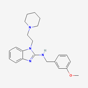 N-(3-methoxybenzyl)-1-[2-(piperidin-1-yl)ethyl]-1H-benzimidazol-2-amine