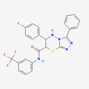 6-(4-fluorophenyl)-3-phenyl-N-[3-(trifluoromethyl)phenyl]-6,7-dihydro-5H-[1,2,4]triazolo[3,4-b][1,3,4]thiadiazine-7-carboxamide