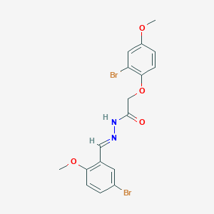 2-(2-bromo-4-methoxyphenoxy)-N'-[(E)-(5-bromo-2-methoxyphenyl)methylidene]acetohydrazide