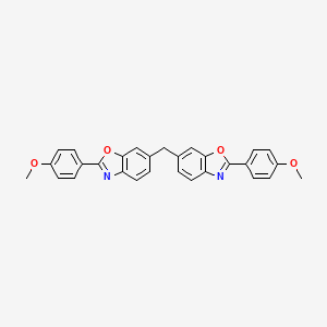 molecular formula C29H22N2O4 B11568157 2-(4-Methoxyphenyl)-6-{[2-(4-methoxyphenyl)-1,3-benzoxazol-6-yl]methyl}-1,3-benzoxazole 