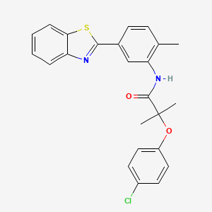 N-[5-(1,3-benzothiazol-2-yl)-2-methylphenyl]-2-(4-chlorophenoxy)-2-methylpropanamide