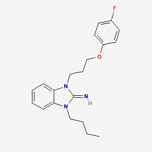 1-butyl-3-[3-(4-fluorophenoxy)propyl]-1,3-dihydro-2H-benzimidazol-2-imine