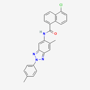 5-chloro-N-[6-methyl-2-(4-methylphenyl)-2H-benzotriazol-5-yl]naphthalene-1-carboxamide