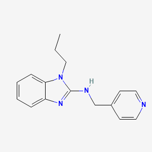 molecular formula C16H18N4 B11568210 1-propyl-N-(pyridin-4-ylmethyl)-1H-benzimidazol-2-amine 