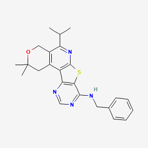 Benzyl-(5-isopropyl-2,2-dimethyl-1,4-dihydro-2H-3-oxa-7-thia-6,9,11-triaza-benzo[c]fluoren-8-yl)-amine