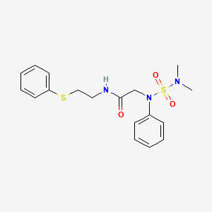 2-[(Dimethylsulfamoyl)(phenyl)amino]-N-[2-(phenylsulfanyl)ethyl]acetamide