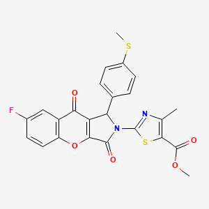 methyl 2-{7-fluoro-1-[4-(methylsulfanyl)phenyl]-3,9-dioxo-3,9-dihydrochromeno[2,3-c]pyrrol-2(1H)-yl}-4-methyl-1,3-thiazole-5-carboxylate