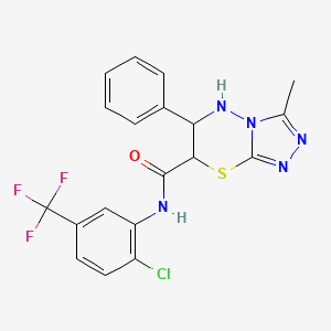 N-[2-chloro-5-(trifluoromethyl)phenyl]-3-methyl-6-phenyl-6,7-dihydro-5H-[1,2,4]triazolo[3,4-b][1,3,4]thiadiazine-7-carboxamide