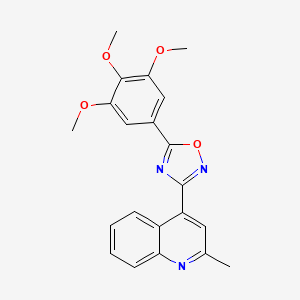 2-Methyl-4-[5-(3,4,5-trimethoxyphenyl)-1,2,4-oxadiazol-3-yl]quinoline