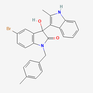 5'-bromo-3'-hydroxy-2-methyl-1'-(4-methylbenzyl)-1',3'-dihydro-1H,2'H-3,3'-biindol-2'-one